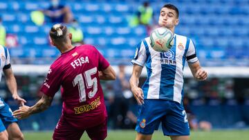 Marc Roca of Espanyol during the spanish league, LaLiga, football match played between RCD Espanyol and Deportivo Alaves at Cornella El Prat Stadium in the restart of the Primera Division tournament after to the coronavirus COVID19 pandemic on June 13, 20