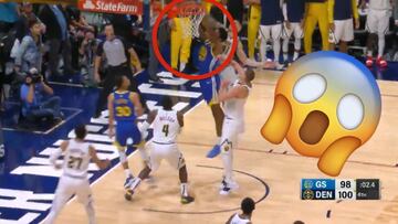 ¡Tapón para la historia!: la brutal acción de Juancho a 2" para liquidar a los Warriors