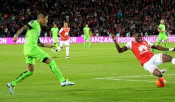 Bernal adelantó a los verdes; Gómez empató para el equipo cardenal.