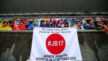 En Suzuka, los fans rinden tributo a Jules Bianchi.