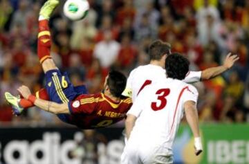 Negredo ejecutó esta chilena con la Selección Española en el partido ante Georgia en octubre de 2013.