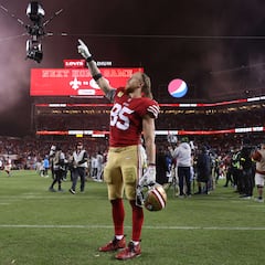 Where did George Kittle play football in college? University stats, record and draft pick