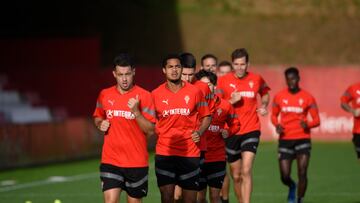 Entrenamiento del Sporting.