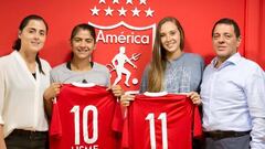 Nicole Regnier y Catalina Usme firman con el América de Cali.