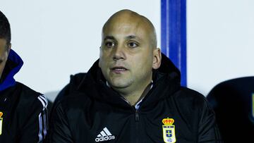 ALCORCON, SPAIN - DECEMBER 06: Javier Rozada, head coach of Real Oviedo during Liga SmartBank football match,  played between Alcorcon and Real Oviedo at Santo Domingo stadium  on December 06, 2019 in Alcorcon, Madrid, Spain.
 
 
 06/12/2019 ONLY FOR USE 