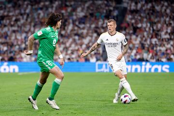 Kroos, en su último partido en el Bernabéu contra el Betis.