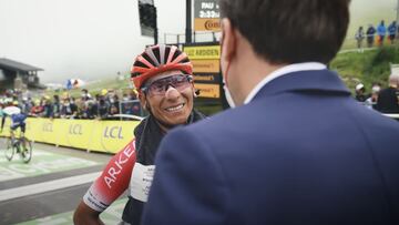 Encuentro entre Nairo y Macron