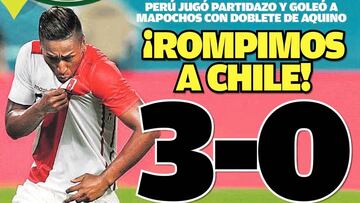 Prensa peruana festinó con goleada: "¡Soy tu papá!"