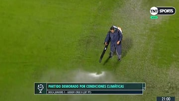 El curioso método utilizado para secar La Bombonera