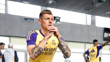 Kroos se ejercita en Valdebebas.