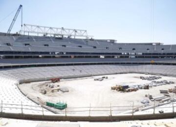 Continúan las obras de la Peineta: avanza el trabajo en los interiores del estadio