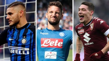 Las cl&aacute;usulas de rescisi&oacute;n m&aacute;s altas de los jugadores de la Serie A. Icardi, Mertens y Belotti, entre ellos.