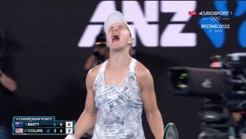 El puntazo de n¨²mero uno con el que Barty se corona en la historia del tenis australiano