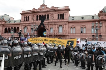 Altercados en los alrededores de la Casa Rosada