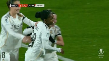 La colombiana sacó este derechazo y puso el 3-0 parcial.