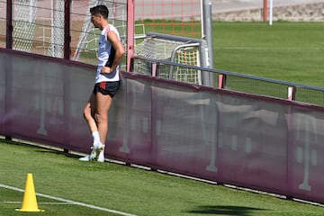 El delantero polaco del Bayern de Múnich, Robert Lewandowski, se ha entrenado esta misma mañana con el equipo bávaro en plenos rumores de su fichaje por el Barcelona.