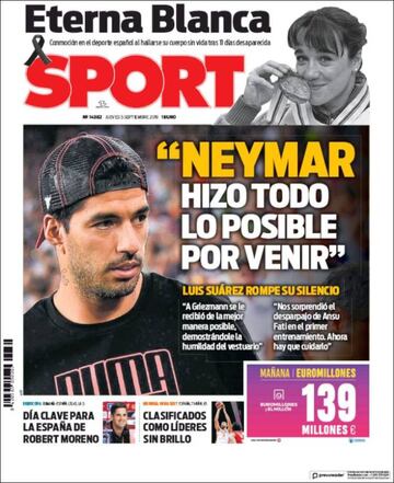 Así ha despedido la prensa española a Blanca Fernández Ochoa