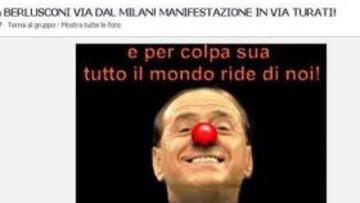 10.000 seguidores del Milan se unen en Facebook contra Berlusconi