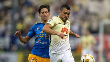 Action photo during the match America vs Tigres UANL, Corresponding To first Leg of the Great Final Tournament Apertura 2016 League BBVA Bancomer MX at Azteca Stadium.
Foto de accion durante el partido America vs Tigres UANL, Correspondiente al partido de Ida de la Gran Final del Torneo Apertura 2016 de la Liga BBVA Bancomer MX en el Estadio Azteca, en la foto: (i-d) Jurgen Damm de Tigres y Miguel Samudio de America
22/12/2016/MEXSPORT/Javier Ramirez.