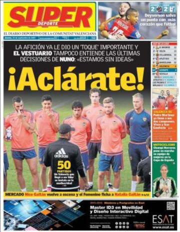 Portadas de la prensa deportiva