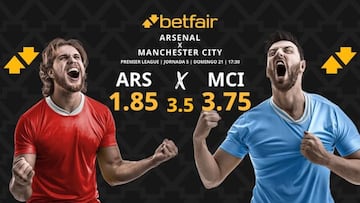 Arsenal FC vs. Manchester City: horario, dónde ver, pronósticos y clasificación