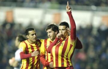 Tello celebra el 1-2.