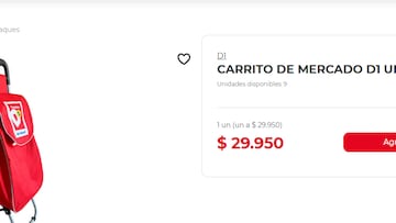 El carrito de mercado de Tiendas D1 regresó ante la solicitud de los clientes y cuesta $29.900 pesos colombianos.