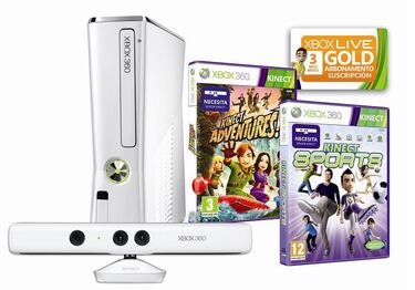 Xbox 360 estrena diseño blanco limitado junto a Kinect y dos juegos