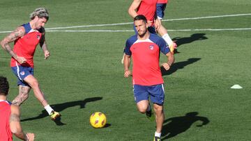 De Paul y Koke, en un entrenamiento del Atlético.