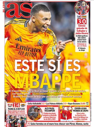 Las portadas de AS de septiembre