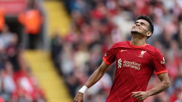 Luis Díaz, durante un partido del Liverpool contra el Wolverhampton.