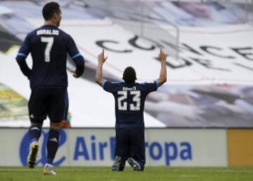 Danilo celebra el segundo gol.
