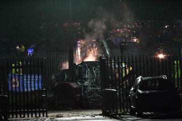 The helicopter belonging to Thai billionaire Vichai Srivaddhanaprabha, the owner of Leicester City, crashed near the club's King Power Stadium after Saturday night's Premier League match against West Ham United.