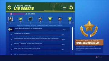Fortnite Battle Royale - Temporada X: gu&iacute;a de desaf&iacute;os de Las sobras
