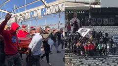 Aficionados de Colo Colo despiden a compañero fallecido en el estadio monumental de chile
