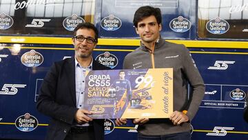 Carlos Sainz y José Cabanas (Estrella Galicia).