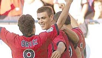 <b>PICHICHI. </b>Milosevic es con Etoo el pichichi de la Liga, con cinco goles.