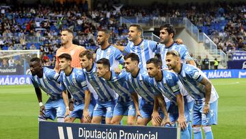 Alineación del Málaga ante el Leganés.