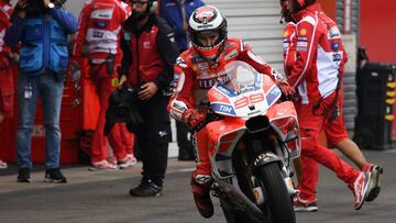 Jorge Lorenzo, durante la temporada 2017 con Ducati.