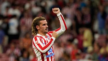 Griezmann celebra el triunfo ante el Villarreal.