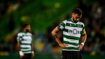 El centrocampista luso del Sporting de Portugal, Bruno Fernandes, durante un partido.