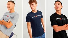 Camiseta Jack & Jones para hombre en cuatro colores.