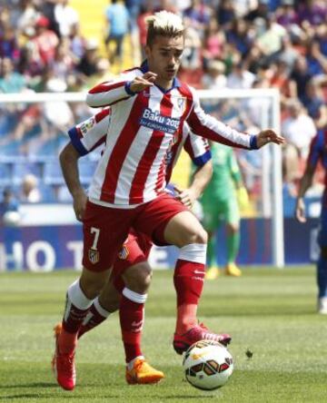 El delantero del Atlético de Madrid anotó 22 goles en 37 partidos, y terminó tercero en la tabla de goleadores de La Liga BBVA, tras Cristiano Rnaldo y Lionel Messi.