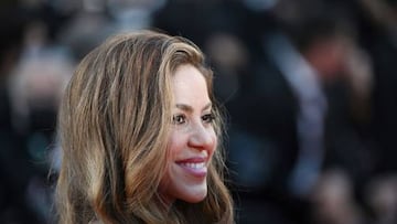 Colombian singer Shakira arrives for the screening of the film "Elvis" during the 75th edition of the Cannes Film Festival in Cannes, southern France, on May 25, 2022. (Photo by LOIC VENANCE / AFP) (Photo by LOIC VENANCE/AFP via Getty Images)