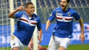 El colombiano celebra su gol ante Torino.