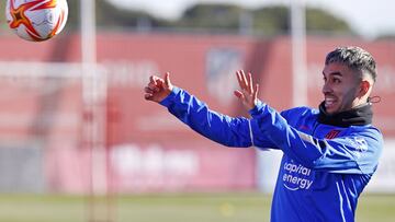 Correa, en la sesión del Atlético.