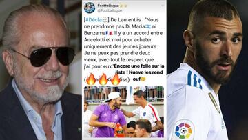 Benzema responde a De Laurentiis.