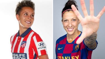 Amanda Sampedro, del Atlético, y Jenni Hermoso, del Barça.