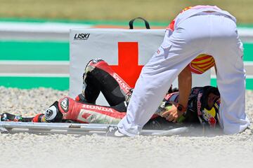 Las imágenes de la accidentada salida en Montmeló