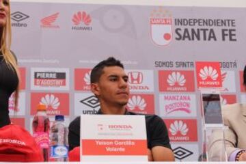 Daniel Angulo y Yeison Gordillo fueron presentados como refuerzos de Santa Fe